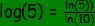 gif.latex?\small%20\inline%20\dpi{120}%20\bg_green%20\fn_cs%20\log(5)=\frac{\ln(5))}{\ln(10)%20}